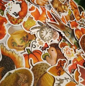 Fall Themed Stciker Set Of 50